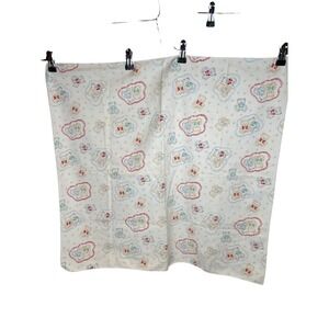 Vintage Receiving Blanket Baby Dundee Mills Inc Teddy Bear Motif 25x27 Newborn